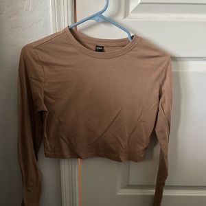 Brown cropped long sleeve